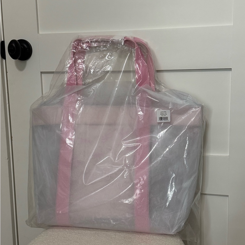 LoveShackFancy Light Pink Tote with Pink Handles